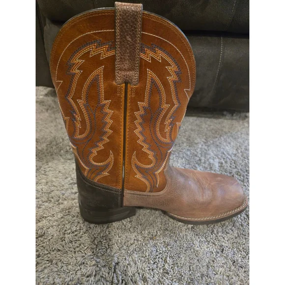 Ariat Steadfast Performance Western Boots Brown & Blue Cowboy Boots Size 10.5 - Picture 16 of 16